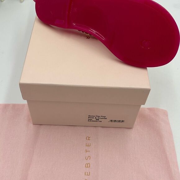 Women’s Sophia, Webster, pink and crystal flip-flops size 36 - Picture 8 of 8